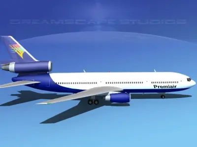Douglas DC-10 Premiair 3D model