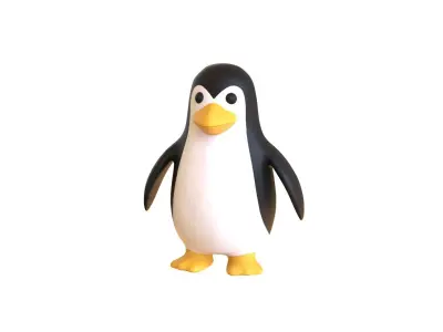 Cartoon Penguin v002 Low-poly 3D model