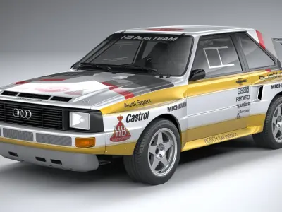 Audi Sport Quattro Rally 1985 3D model purchase