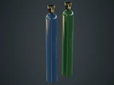 Gas Cylinder 2A Low-poly 3D model