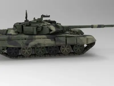 T-90S Bhishma Low-poly 3D model