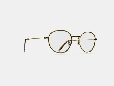 Rafael Eyeglasses in Polished Gold 3D model