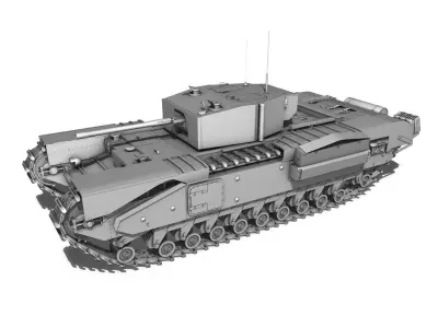 Churchill Infantry Tank MK III 3D model