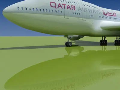 Qatar Airways Boeing 747 3D model