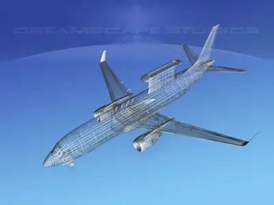 Boeing E-8 Posiedon AEWS US Navy 3D model