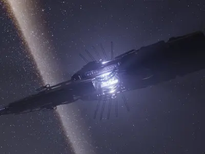 Scifi Alien Ship 3D model