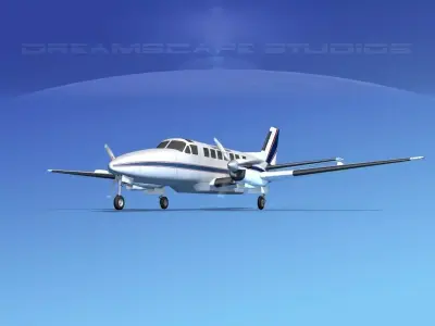 Beechcraft B99 Trans Northern 3D model