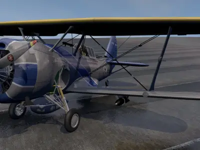 Curtiss SBC-4 Helldiver 3D model