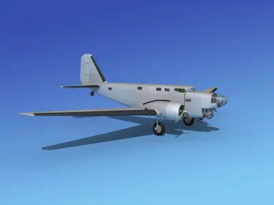 Douglas B-18A Bolo Bare Metal 3D model