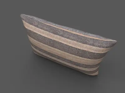 Cushion furniture Low-poly 3D model 2