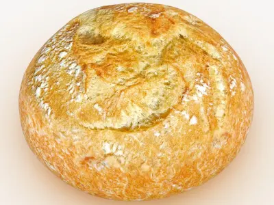 Round Bread 3D model