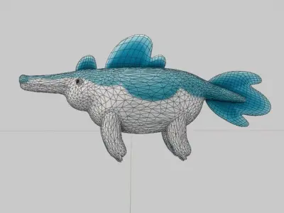 Sea Creature Low-poly 3D model