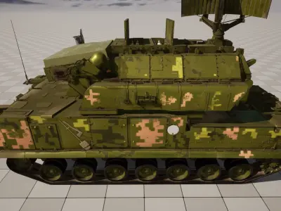 HQ-17 Air Defense System Low-poly 3D model