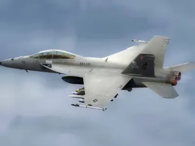 F18F Super Hornet-Rigged-with Cocpit - Changeable decal and text Low-poly 3D model