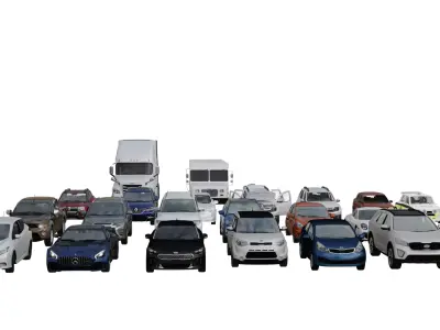 3DCARS NISSAN KIA MITSUBISHI MERCEDES BENZ RENAULT 3D model