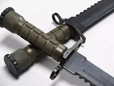 Tactical Battle Knife - M9 Bayonet Combat Knife AAA Game Ready Low-poly 3D model