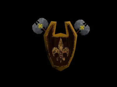 low poly medieval pack Low-poly 3D model