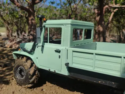 Crawler G3308 Sideboard Flatbed - 1-10 RC body attachment 3D print model