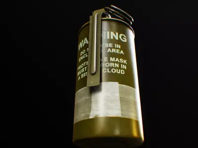 The M18 Smoke Grenade Low-poly 3D model