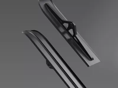 Snow Ski Landing Gear for RC aircraft 3D printable 3D print model