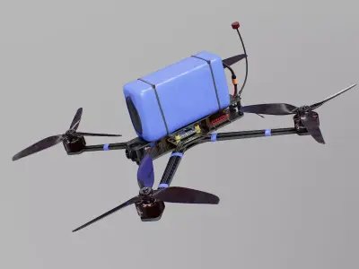 FPV Drone 7 Inches Low-poly 3D model