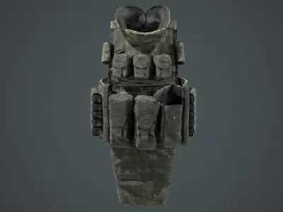 Russian 6B45 Ratnik Plate Carrier Vest Low-poly 3D model