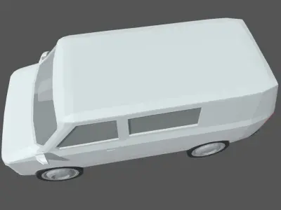 Low Poly Van 01 Low-poly 3D model