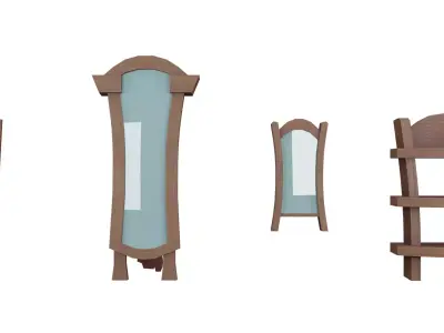 Stylized House Prop Package Low-poly 3D model