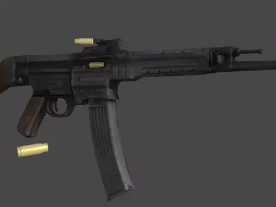 STG44 - Retopologized WW2 Scan Low-poly 3D model
