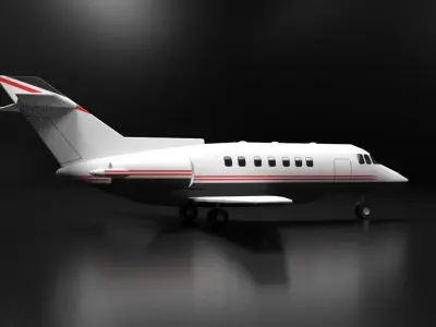 Hawker-1000 Low Low-poly 3D model