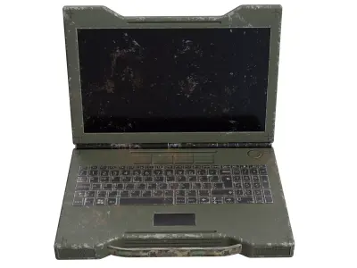 Military Laptop - Low Poly Game Ready Low-poly 3D model
