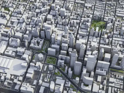 Philadelphia Low-poly 3D model