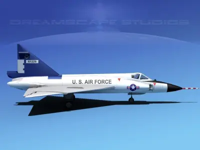 Convair F-102 Delta Dagger V08 USAF 3D model