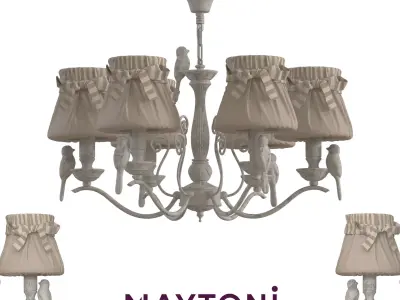 Chandelier Bird ARM013-06-W Maytoni Classic Free 3D model
