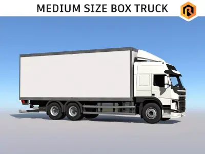 Medium Size Box Truck Low-poly 3D model
