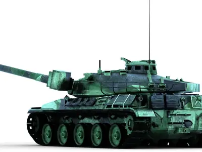 AMX-30 Tank Low-poly 3D model