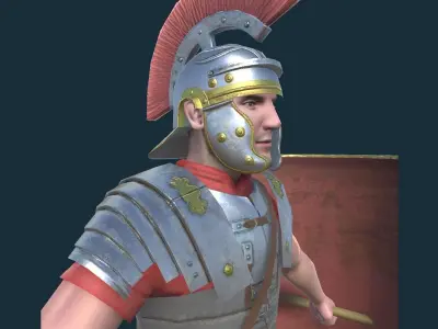 Septimus roman legionnaire Low-poly 3D model