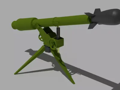 M28 Davey Crockett recoiless rifle 3D model
