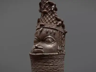 Commemorative head of Queen Mother Low-poly 3D model