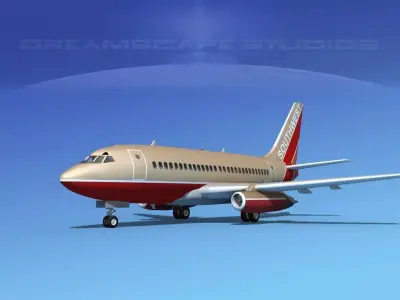 Boeing 737-100 Southwest 3D model