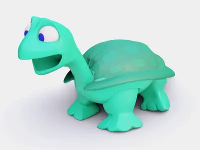 Stylized Turtle Free low-poly 3D model