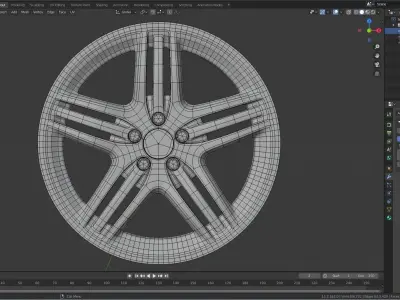 Car rim Mercedes AMG for tire 3D model