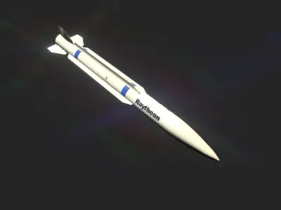 Peregrine Missile Low-poly 3D model