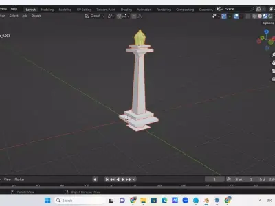 Monas Jakarta Mini 3D model