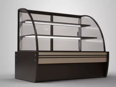 Commercial Refrigerator Display Case Low-poly 3D model