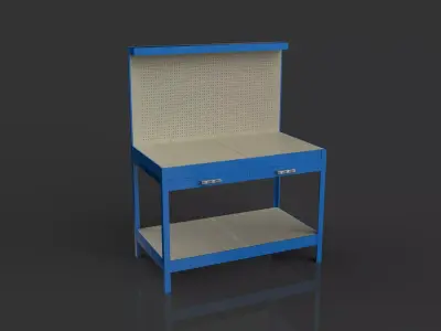 Bricomart Workshop table Mesa de trabajo Free 3D model