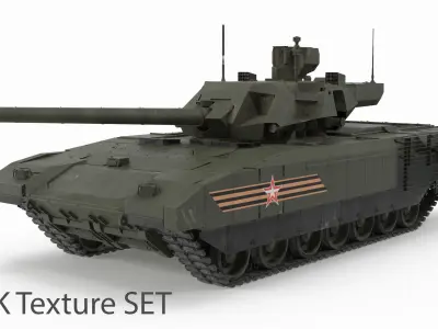 T-14 Armata Green Dirt Low-poly 3D model
