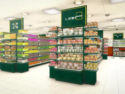 Japanese Supermarket 3D model purchase