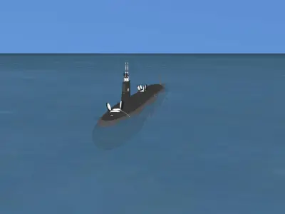 Virginia Class SSGN 807 Silversides 3D model