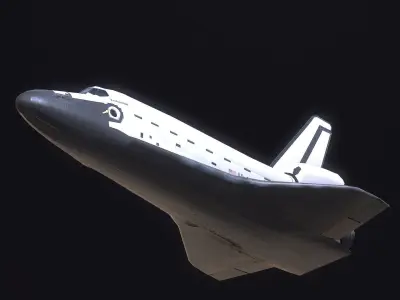 Shuttle Endeavour Low-poly 3D model